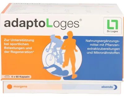 Produktbild von AdaptoLoges Kapseln zur Unterstützung bei sportlicher Belastung und der Regeneration, 240 St. Kapseln