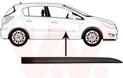 Produktbild von VAN WEZEL Zierleiste für die Tür Vorne Rechts Leiste für OPEL Corsa D Schrägheck (S07) 3750424