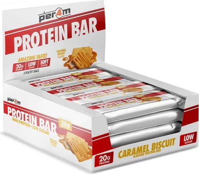 Produktbild von Per4m Protein Bar (12x62g) Caramel Biscuit - Riegel - Protein-Riegel