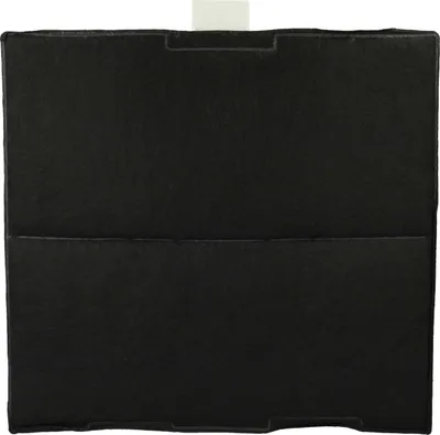 A close-up view of a black air filter.