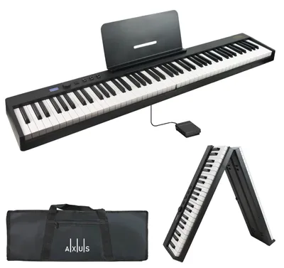 Zdjęcie produktu dla Pianino cyfrowe Składane - 88 klawiszy - Półważone - Czarny
