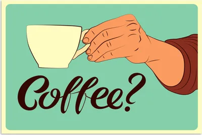 Produktbild von MuchoWow® Poster Sprichwörter - Vintage - Zitate - Kaffee? 90x60 cm - Schlafzimmer