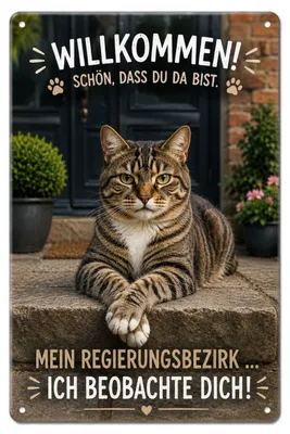 Produktbild von Blechschild Willkommen! Schön, dass du da bist. 20 x 30 cm AstraDesign