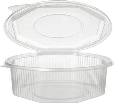 Produktbild von Starpak 25 Verpackungsbecher mit Klappdeckeln, PP 8-eckig 1,5 l 5,9 cm x 18 cm x 18 cm transparent | Folie (25 Stück)