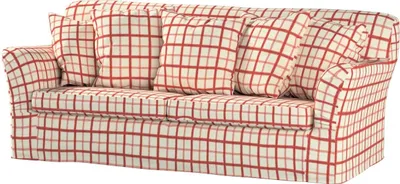 Produktbild von Dekoria Bezug für Tomelilla Schlafsofa, rot-creme, Sofahusse, Tomelilla Schlafsofa