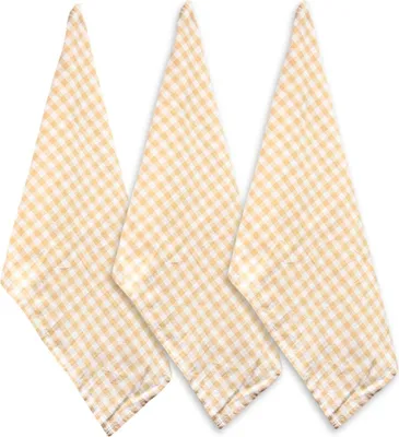 Zdjęcie produktu dla HOME ELEMENTS Zestaw 3 ściereczek do naczyń 50*70 cm, beżowa kratka