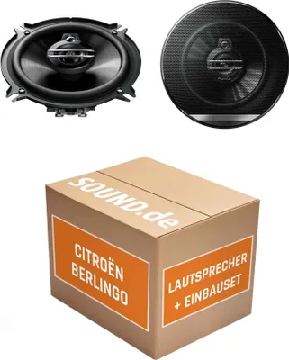 Produktbild von Lautsprecher Boxen Einbaupaket vorne Pioneer TS-G1330F passend für Citroën Berlingo I + werkseitige Türlautsprecher | 2x Tief-Mitteltöner mit integriertem Hochtöner 250W MAX
