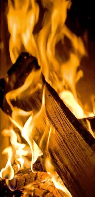 Produktbild von Textilposter Feuer Kaminfeuer XXL Banner Poster Stoff ca 90 x 180 cm