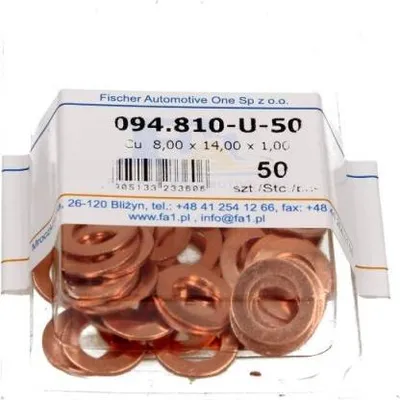 Zdjęcie produktu dla Podkładki Miedziane 8X14X1Mm 50Szt.