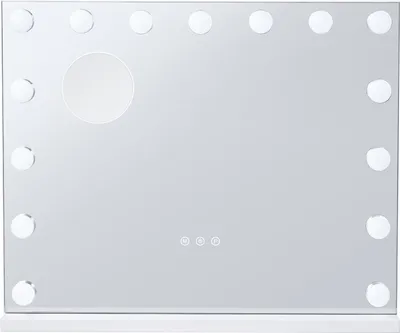 Image de Hollywood miroir de maquillage miroir cosmétique support mural USB 580x458mm blanc