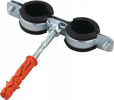 Produktbild von DOPPEL-Rohrschellenhalter 15-18 mm 3/8 mit Gummi