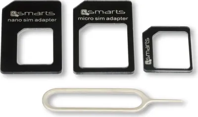 Produktbild von 4smarts Universal SIM-Adapter Set 3 Stck