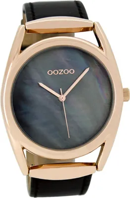 Produktbild von Oozoo Damen Armbanduhr schwarz Analog Timepieces Lederarmband D2UOC9169
