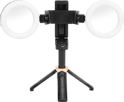 Zdjęcie produktu dla przenośny statyw do selfie 3 w 1 i oświetlenie wypełniające Statyw do selfie z pilotem Bluetooth do nagrywania wideo i transmisji na żywo