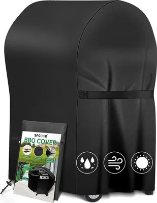 Zdjęcie produktu dla Pokrowiec na grill 420D tkanina Oxford Pokrowiec na grill gazowy wodoodporny 76x66x110cm