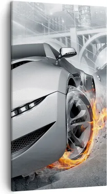 Produktbild von Bild auf Leinwand - Leinwandbild - Sportwagen Sport Rennen Geschwindigkeit - 45x80cm - Wand Bild - Wanddeko - Leinwanddruck - Bilder - Kunstdruck - Leinwand bilder - Wandkunst - PA45x80-2650