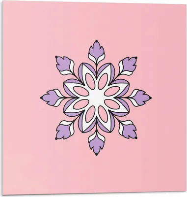 Produktbild von Blumenmandalamuster – Selbstklebend – Wandverkleidung – Wandpaneel – Wanddeko – Dekorative Wandpaneele – 3D Wandpaneele – Wandgestaltung selbstklebend – 4 Stück 50 x 50 cm