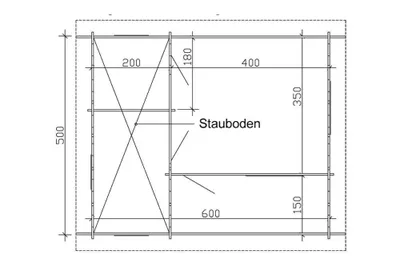 Produktbild von Alpholz Freizeithaus St. Moritz 600x500 Gartenhaus aus Holz Holzhaus Wandstärke: 45 mm Inklusive: Fußboden,Terrasse Blockbohlenhaus