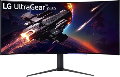 Produktbild von LG 45GR95QE-B, 113 cm (44.5"), 3440 x 1440 Pixel, Wide Quad HD, OLED, 0,03 ms, Schwarz