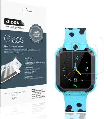 Image de 2x Protection ecrán pour Tzzulsx Kinder Smartwatch Verre souple Film Protecteur 9H dipos