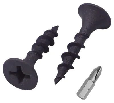 Zdjęcie produktu dla Zestaw wkrętów do płyt gipsowo-kartonowych - czarne, 3,5 x 19 mm - 1500 sztuk