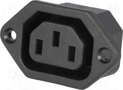Produktbild von 1x Steckverbinder: zur AC-Stromversorgung Buchse weiblich 10A Anschlüsse 0