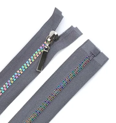 Reißverschluss 5mm 40-70cm Regenbogen-Schiene f. Jacken Softshells Sportbekleidung