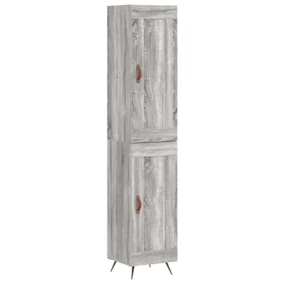 Produktbild von Highboard Grau Sonoma 34,5x34x180 cm Holzwerkstoff