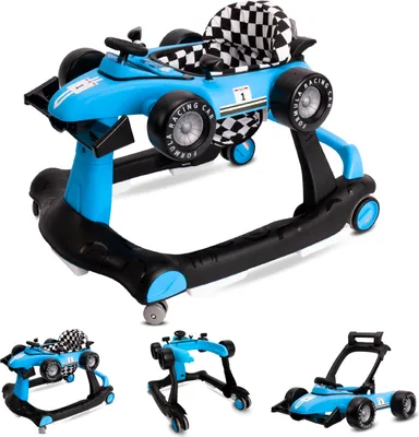 Produktbild von Sun Baby Lauflernhilfe Walker 3in1 mit höhenverstellbare Automotiv, Formula racing, interaktiv und faltbar mit Sicherheitsstopper, Tasten, Lichtern un