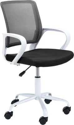 Image de Akord Fauteuil Pivotant Blanc/Noir 46X47X85
