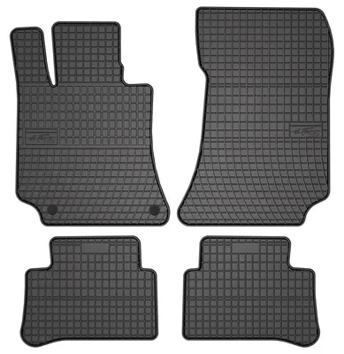 Image de Tapis avant en caoutchouc pour Mercedes 814 1983-1998 – 2 pièces, noirs, sur mesure