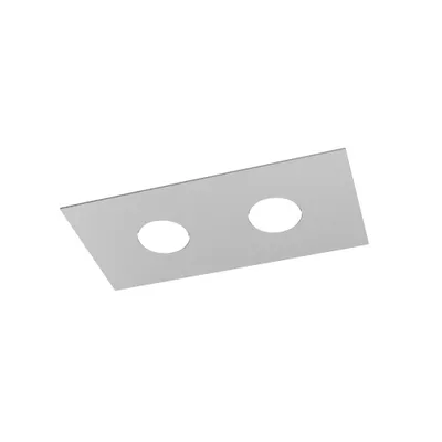Produktbild von Toplight 2-flammige rechteckige Deckenleuchte Area mit GX53-Fassung, graue Struktur, modernes Design 40x20x3cm