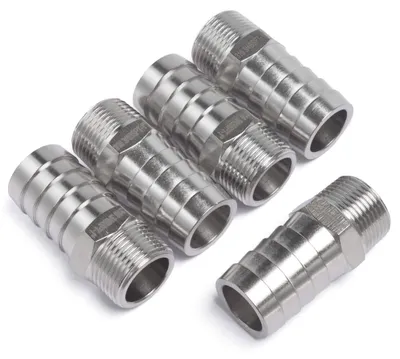 Edelstahl 316 Steckanschluss 1/2" BSPT x 12 mm Schlauch – 5 St.