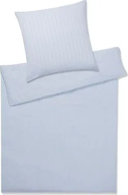Produktbild von Elegante Seersucker Bettwäsche-Garnitur Chelsea 7013 Größe 40x80 155x220 cm Farbe Hellblau