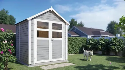 Obrázek produktu pro Bertilo shed Visby 1/2/3/4 - 14 mm šedá Visby 2: 181x176 cm