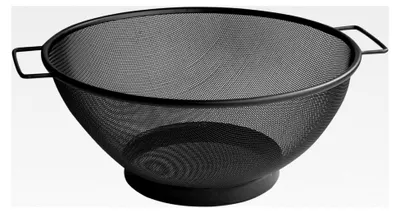 Produktbild von Seiher - Schwarz - Edelstahl - Ø 26 cm - mit Griffen