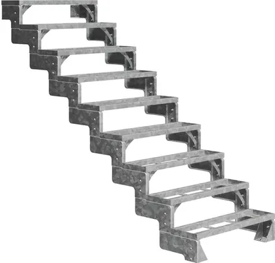 Produktbild von Dolle Außentreppe Gardentop 162-198cm Geschosshöhe mit Einlegerahmen 100cm breit ohne Geländer