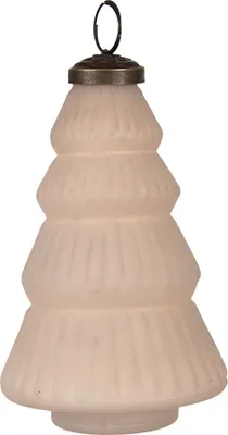 Produktbild von Clayre & Eef Weihnachtskugel Ø 7x13 cm Beige Glas