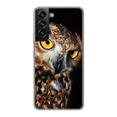 Produktbild von MuchoWow® Handyhülle Schutzhülle Hülle für Samsung Galaxy S22 Eule - Schwarz - Gelb Silikon Softcase Handy Hülle - Mobiltelefonhülle