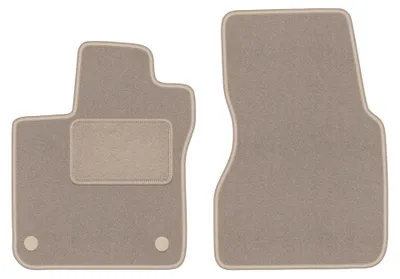 Produktbild von Velours-Fußmatten vorne für Renault Twingo III ab 2014 (Schrägheck) – 2-tlg, Beige, passgenau – Wielganizator LUX