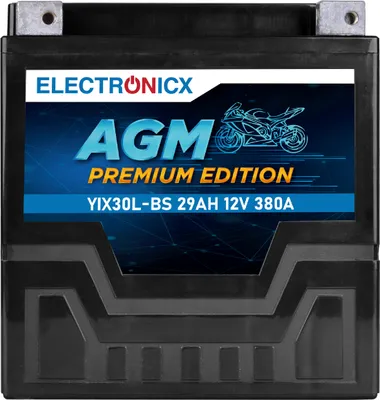 Produktbild von Electronicx AGM-YIX30L-BS AGM Motorradbatterie 29Ah 12V ▶ Motorrad Roller Quad ATV - wartungsfrei rüttelfest auslaufsicher