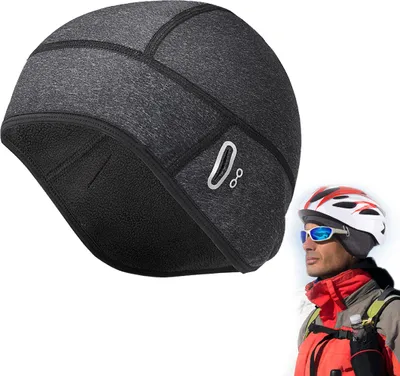 Produktbild von ALSTER HERZ® Fahrradmütze Unterhelm Grau, Helmmütze, innen mit Fleece, A0213