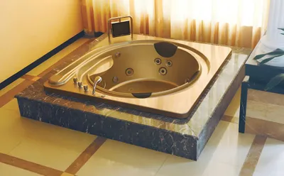 Image de Baignoire à hydromassage encastrée Baignoire à hydromassage 200x200 cm