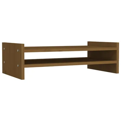 Produktbild von vidaXL Monitorständer Honigbraun 50x27x15 cm Massivholz Kiefer