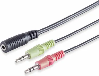 Image de S/CONN connectivité maximale Adaptateur en Y pour casque, TRRS Buchse, 3,5mm, CTIA (14-05040)