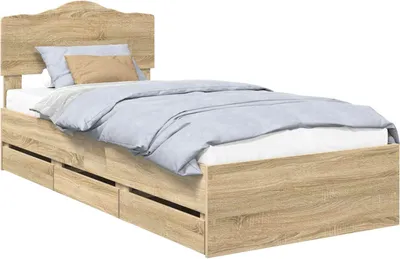 Image de Cadre de lit Chêne Sonoma 90 x 200 cm Bois Ingénierie