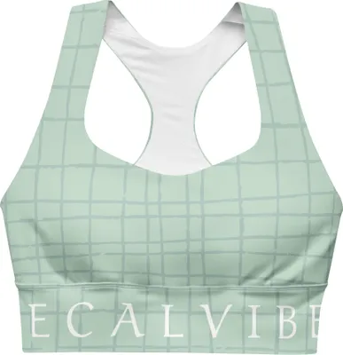 Produktbild von DECALVIBES Longline Sports Bra Sport BH Ultimate Mint Dynamic Grid - XL