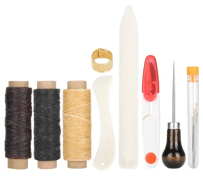 Produktbild von 14-teiliges Nähset, Fingerhutschlaufe, praktisches Lederverarbeitungs-Handwerks-DIY-Reparaturwerkzeug