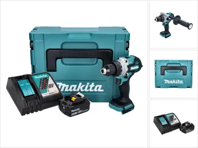Zdjęcie produktu dla Makita DHP 486 RT1J akumulatorowa wiertarko-wkrętarka udarowa 18 V 130 Nm bezszczotkowa + 1x akumulator 5,0 Ah + ładowarka + Makpac