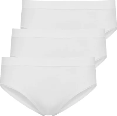Produktbild von Jockey Damen High-Cut Slips, 3er Pack - Seamfree Hi-Cut, Mid Rise, einfarbig Weiß S